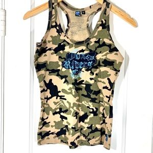 Fox riders camo racerback tank top S